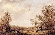Aelbert Cuyp Meadow with Cows and Herdsmen oil painting